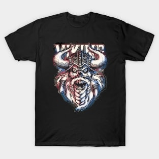 Scary Evil Zombie Viking Skull T-Shirt